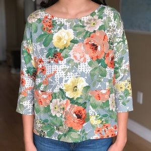 Floral front pocket blouse from Anthropologie